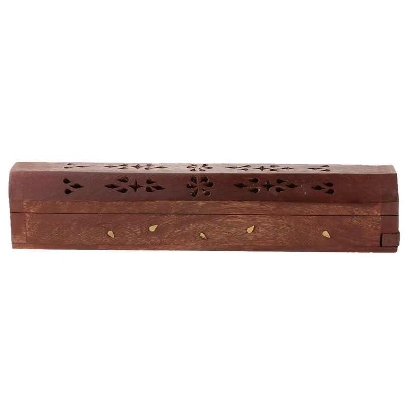 Ancient Wooden Incense Stick Holder Burning Joss Insence Box Insense Burner