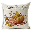 Thanksgiving Pumpkin Plant Pillowcases Linen Decor Throw Cushion Cover For Car Sofa Pillowcase Outdoor Garden Home Decoration