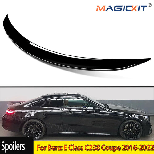Für Benz C238 W238 E400 Coupe 16+ AMG Style Heckspoiler Flügel Glänzend Schwarz