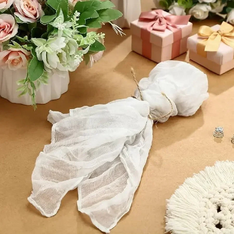60Pcs 50x50cm Sage Green Napkins Boho Gauze Serving Table Decor Dinner Towel Cocktail For Wedding Thanksgiving Easter Decoration