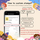 Cartoon Cute Animals Little Monster Children'S Clothes Stamp Seal Kids Personalized Stamps Label Stamp, Waterproof Labels
