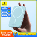 Baseus 20W Magnetische Kabellose Lade-Powerbank mit 6000mAh, 14,7mm rutschfestes Silikongehäuse, Schnellladung für iPhone 8-15 Serie