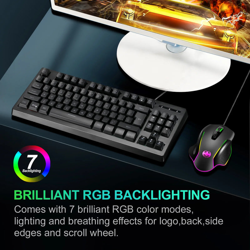 Wired Gaming Mouse 7 Buttons 6400DPI LED RGB Backlight Optical USB Computer Mouse Game Mice Mause For PC Computer Gamer Office