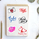 Thank You Stickers DIY Gift Toys Decorative Decal for Scrapbook Junk Journals Laptop Luggage Bottles Waterproof Sealing Sticker