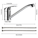 G3/8 Kitchen Faucet Hot and Cold Mixed Bathroom Faucet Single Handle Swivel Water Tap Deck Mounted Basin Faucet