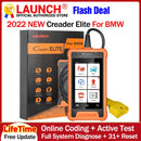 LAUNCH X431 Creader Elite Diagnostic Tools Full System Professional for BMW Online Coding 31+ reset Function OBD2 Scanner