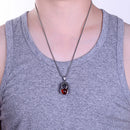 Klassische dominierende Drachenklaue Edelstahl Halskette für Männer Punk Rot Schwarz Kristallkugel Anhänger Halskette Modeschmuck