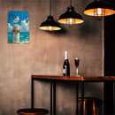 8x12 Inch Metal Sign - Coastal Seagull & Pier Wall Art, Distressed Finish, Rustic Nautical Decor for Home, Cafe, Beach House