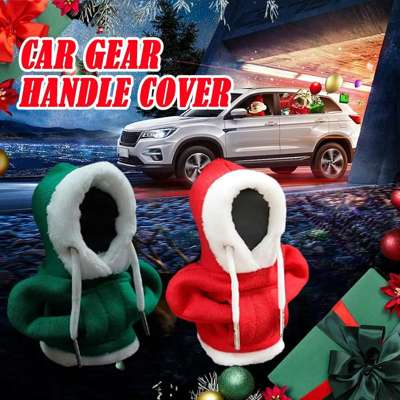 Hoodie Car Gear Shift Cover Christmas Decor Gearshift Hoodie Car Gear Shift Knob Cover Manual Handle Gear Change Lever Cover