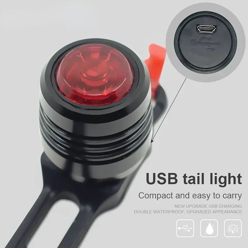 LED Bicycle Taillights Waterproof MTB Bike Lamp USB Rechargeable Safety Warning Cycling Tail Light LED Headlight Rear Lamp