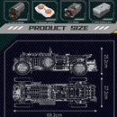 Classical Technical Green Blower Car Model Remote Control Vintage Car Building Blocks Toy Collectible for Adults Christmas Gifts