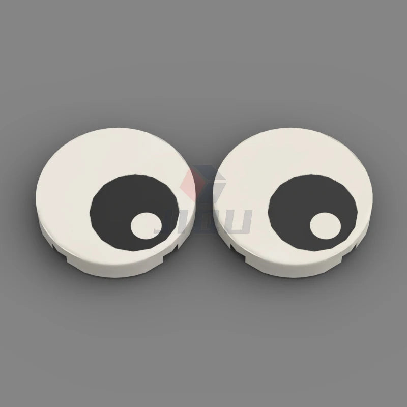 Round Tile Eye Eyelash Pupile Pattern Printed Building Blocks Bulk Accessory MOC Bricks Model Toys Compatible with 98138 14769