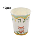 Fox Birthday Decorations Balloon Cupcake Toppers Woodland Animals Theme Party Dress Up Supplies Fox Paper Lantern Kids Gifts