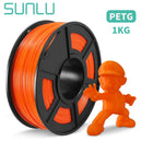 SUNLU PETG/ABS/SILK/TPU/PLA Filament 1 Rolle 1,75 mm FDM 3D-Druckermaterial mit hoher Festigkeit 100 % blasenfreies Filament für 3D-Stift