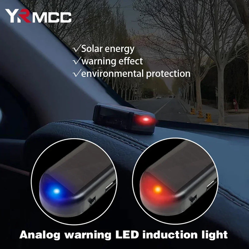 Car Fake Security Light Solar Powered Alarm LED Lamp Simulated Dummy Alarm Anti-Theft Caution Lamp Strobe Signal Security Light