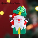 2025 Christmas Cake Decoration Lying Santa Claus Letters Merrychristmas Cake Toppers Christmas Tree Mini Santa Cupcake Toppers