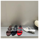 The 'Soleil' Square-Toe Silk Sandals