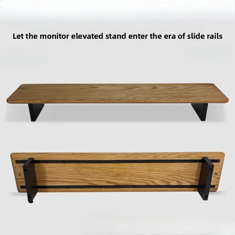 H20 North American Black Walnut Laptop Stand Modular Sliding Monitor R