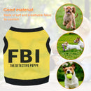 Summer Cotton Breathable Pet Dog Clothes FBI Camouflage Letter Print Small Dogs Vest T shirt XS-L Puppy Police Vests Clothing
