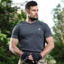 HAN WILD Multicam T-Shirt Oberteile Taktische Hemden Sommer Unifarbenes Shirt Herren Combat Kurzarm Schnelltrocknende Camping Wanderkleidung