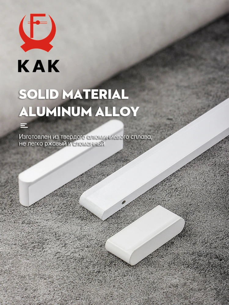 KAK Fashion White Long Cabinet Handles 1500mm Length Aluminum Alloy Kitchen Cupboard Door Pulls Furniture Handle Door Hardware