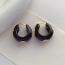 Fashion Jewelry Sweet Korean Temperament Resin Hoop Earrings For Women Party Gifts Simply Design Ear Accessories Hot Selling