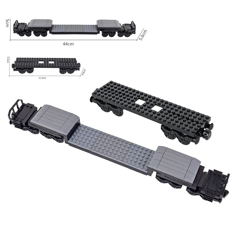 MOC City Creative Idea Technical Train Base Wheel Carriage Building Blocks Bricks Assembled DIY Toys for Kids Christmas giftS