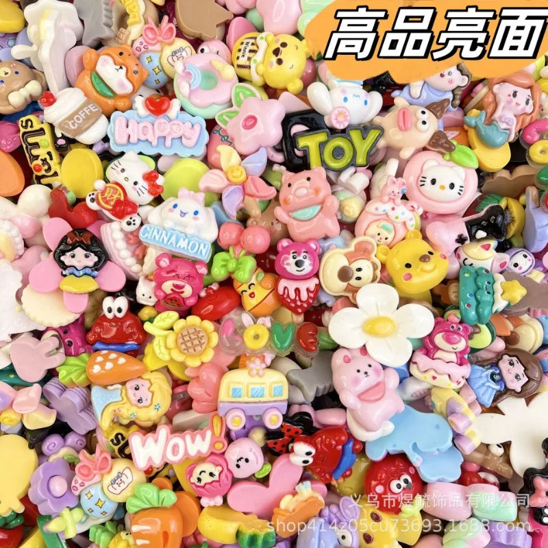 Sanrio Anime 3D Decoration Sticker Cute Cartoon Kuromi Melody DIY Phone Case Water Cup Accessories Material Pack boys Girl Gift