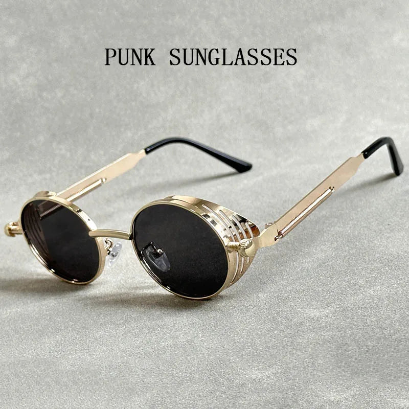 Oval Steampunk Sunglasses For Men Retro Designer Fashion Glasses  Luxe Punk Sunglasses Women Gafas De Sol Hombre Zonnebril Heren