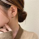 Mode Korea Silber Nadel Herbst und Winter Ohrringe Süße Beflockung Hasenohrstecker Schmuck Bärenohrringe für Frauen Mädchen 2023