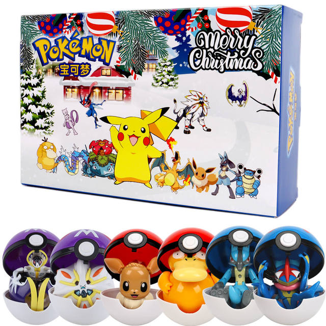 Pokemon Figures Ball Variant Model Pikachu Jenny Turtle Pocket Monsters Action Figure Toy Christmas Gift Box