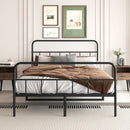 Metal Platform Bed frame with Headboard, Sturdy Metal Frame, No Box Spring Needed