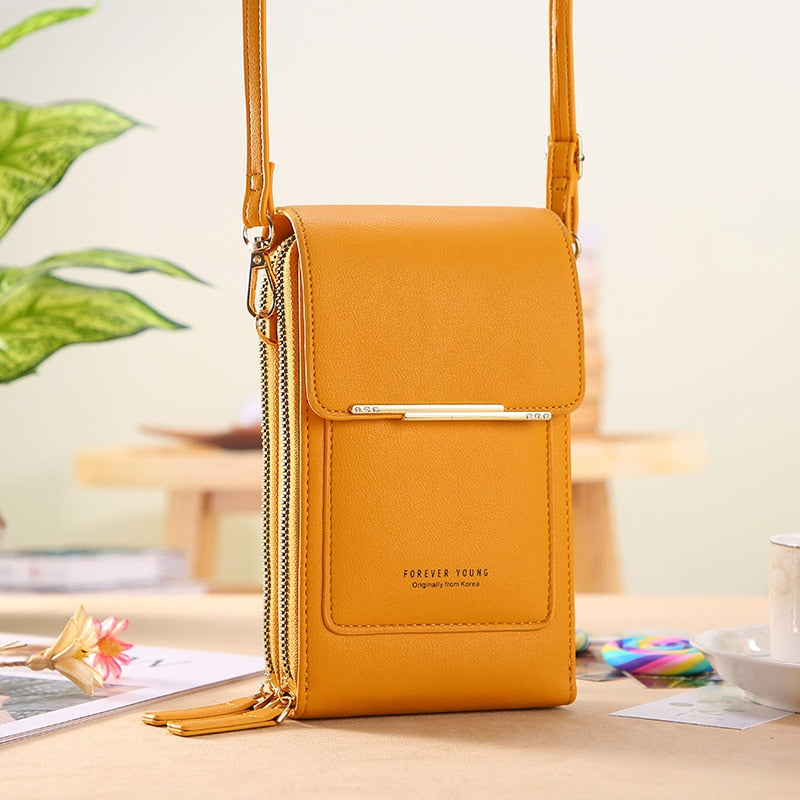 Brand Mini Crossbody Shoulder Bag Women High Quality Cell Phone Pocket Ladies Purse Clutch Fashion Leather Hasp Handbags Female