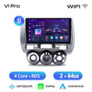 Junsun Wireless CarPlay Android Auto Car Radio for Honda Fit Jazz City 2002 2003 2004-2007 RDS GPS 4G WIFI Multimedia autoradio