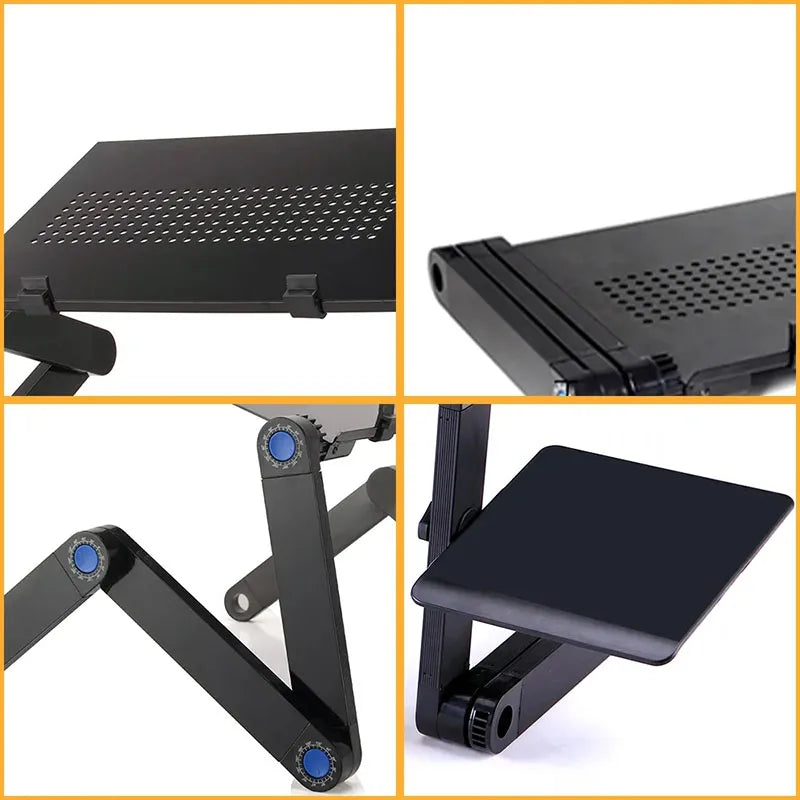 Adjustable Aluminum Alloy Folding Laptop Stand Multifunctional Notebook Computer Lapdesk For TV Bed Sofa PC Table Desk Stand