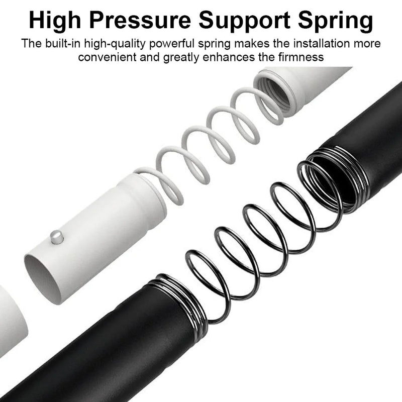 Curtain Rods Adjustable Drapery Rods Shower Curtain Rods No Drilling Non-Slip Telescopic Rod 70-360cm Optional