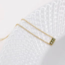 [Three Small Tablets] European Dutch Niche Atlitw Vintage Olive Green Crystal Necklace S925 Silver Temperament