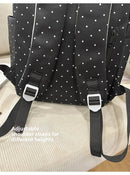 New Large Capacity Polka Dot Backpack Multifunctional Lightweight Piano Key Backpack Black Piano Mochilas Sports