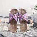 Mntrerm New style slippers Summer home men and women Summer linen lovers Home thick soled anti-skid indoor sandals Female summer