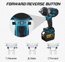 Gisam 2800N.M Torque Brushless Electric Impact Wrench 1/2 inch Screwdriver Cordless Wrench Power Tool For Makita 18V Battery Pin