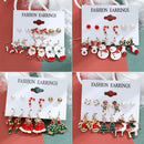 6 Paar Weihnachtsohrringe Weihnachtsbaum Braun Elch Schneemann Weihnachtsmann Süße Weihnachtsstecker Weihnachtgeschenke für Frauen Mädchen