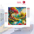 HUACAN 5D Crystal Diamond Painting Tree Lake Mosaic Deer Bird Flower New Arrivals Rhinestone Pictures Personalized Gift