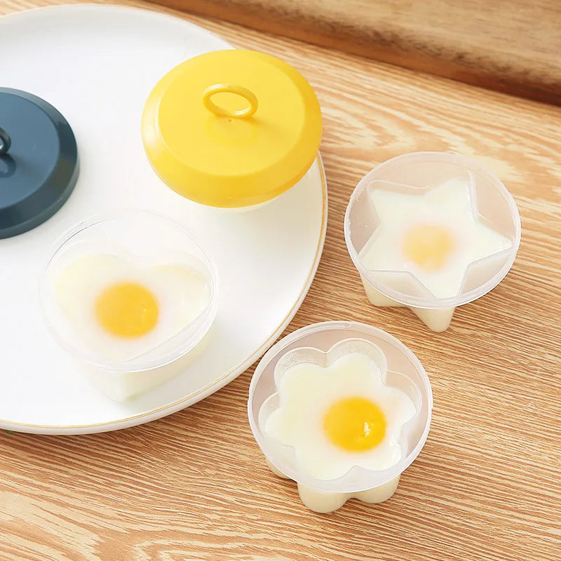 4Pcs/Set Egg Cooker With Brush Egg Boiler Poacher Egg Mold For Kid Baking Mold Kawaii Kitchen Kitchen Accessories