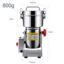 Electric Grain Mill Grinder Stainless Steel Pulverizer Powder Machine for Dry Herbs Grains Spices Cereals Coffee Corn 800G