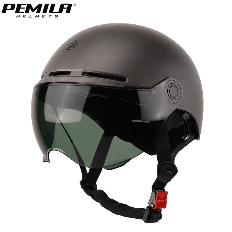 PEMILA Bicycle Helmet With Goggles Cycling Helmet Full Edge Wrapping Technology Bike Helmet Road MTB E-bike MTB Bicycle Helmet