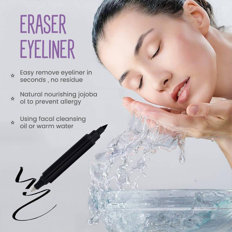 2 In 1 Winged Eyeliner Stamp Eraser seal eyeliner Versatile and long-lasting, waterproof, non-polluting Dropshipping
