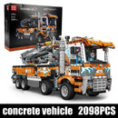 Mould King 19014 Technical Car Toys The MOC-89879 Pneumatic Concrete Pump Truck Model Building Block Brick Kids Christmas Gifts