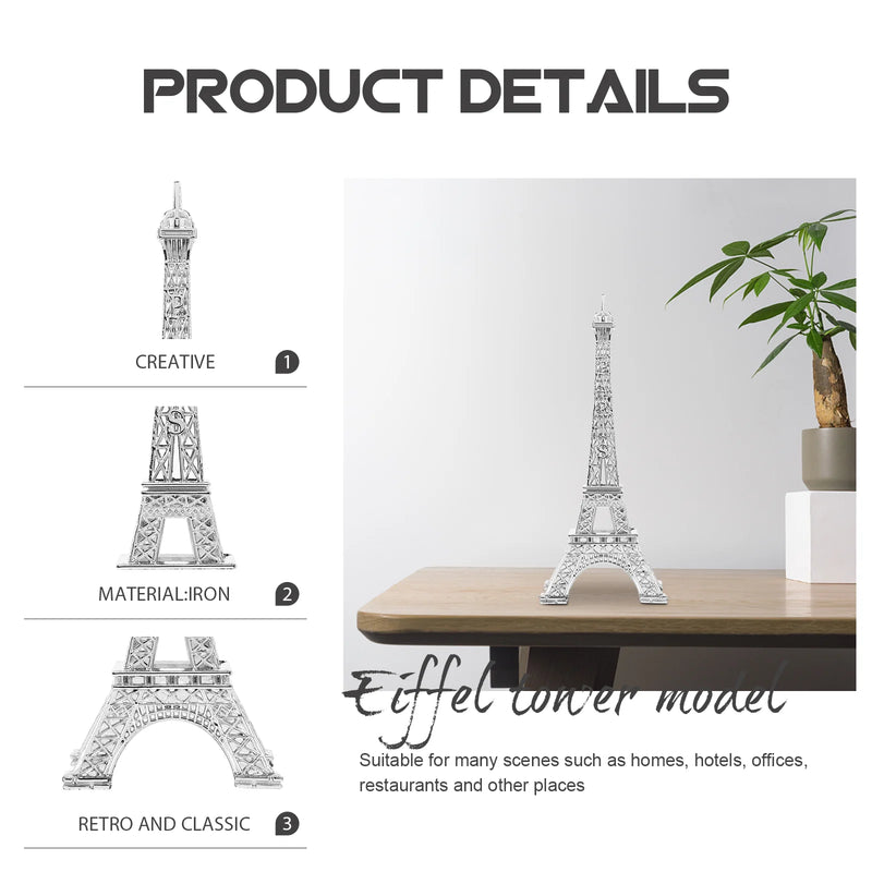 Eiffel Tower Statue Model Metal Mini Decorative Paris Eiffel Tower Figurine Ornament for Souvenir