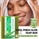 Aloe Brightening Soap Bar, Remove Dark Spots, Sun Spots, Acne, Oil Control, Clean Stains, Exfoliation, For Face and Body, 200g
