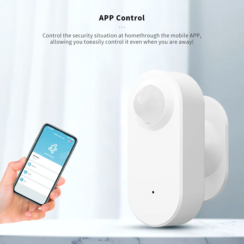 Tuya WiFi Smart PIR Motion Detection Sensor Security Burglar Alarm Sensor Smart Life App Control Support Alexa Google Home